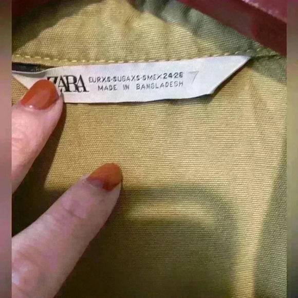 Zara overshirt olive green in excellent condition button down - Picture 2 of 9